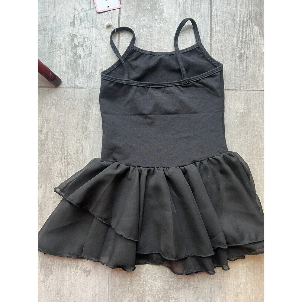 Camisole Ballet Leotard Dance Gymnastics One Piece Outfit Chiffon Tutu Skirt S 6
